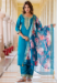 Picture of Good Looking Rayon Teal Readymade Salwar Kameez