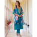 Picture of Good Looking Rayon Teal Readymade Salwar Kameez