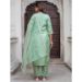 Picture of Magnificent Rayon Dark Sea Green Readymade Salwar Kameez