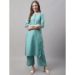 Picture of Sightly Silk Cadet Blue Readymade Salwar Kameez