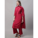 Picture of Delightful Silk Fire Brick Readymade Salwar Kameez