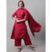 Picture of Delightful Silk Fire Brick Readymade Salwar Kameez