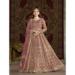 Picture of Bewitching Net Rosy Brown Party Wear Gown