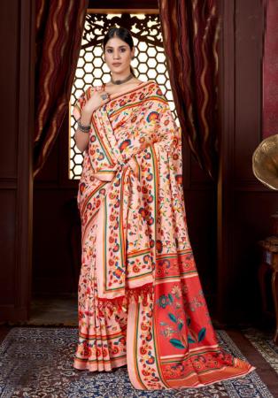 Picture of Well Formed Chiffon & Georgette Wheat Saree