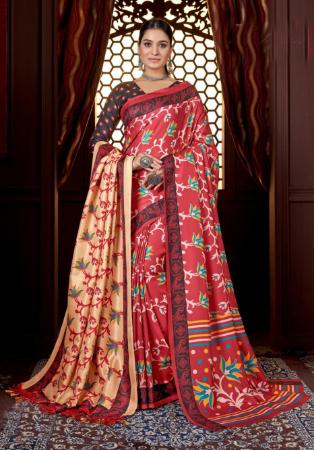 Picture of Magnificent Chiffon & Georgette Wheat Saree