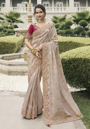 Picture of Graceful Georgette Rosy Brown Saree