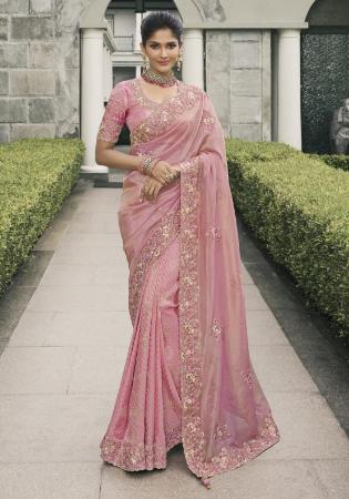 Picture of Grand Georgette Pale Violet Red Saree