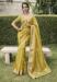 Picture of Excellent Georgette Dark Golden Rod Saree