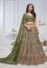 Picture of Ideal Net Dark Olive Green Lehenga Choli