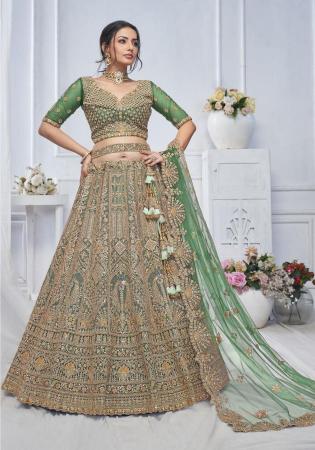 Picture of Marvelous Net Medium Sea Green Lehenga Choli