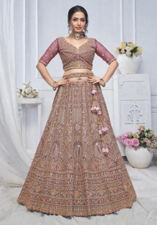 Picture of Beauteous Net Grey Lehenga Choli