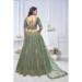 Picture of Good Looking Net Dark Sea Green Lehenga Choli