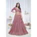 Picture of Enticing Net Rosy Brown Lehenga Choli