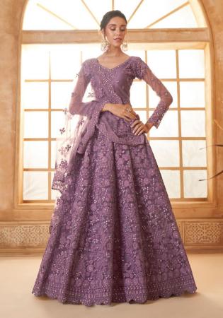 Picture of Ravishing Net Purple Lehenga Choli