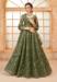 Picture of Fascinating Net Dark Olive Green Lehenga Choli