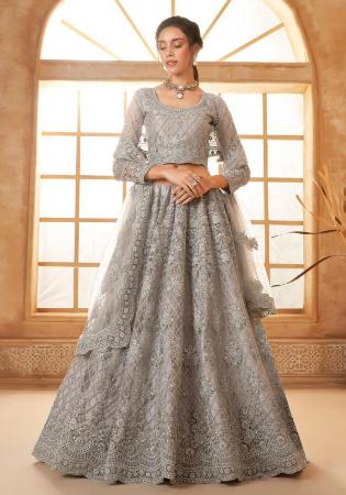 Picture of Sublime Net Grey Lehenga Choli