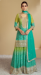 Picture of Chiffon Dark Khaki Straight Cut Salwar Kameez