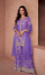 Picture of Georgette Light Slate Grey Straight Cut Salwar Kameez