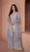 Picture of Georgette Light Slate Grey Straight Cut Salwar Kameez