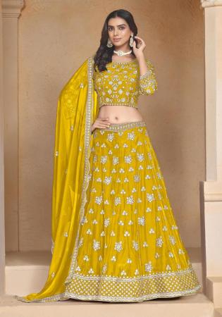 Picture of Fine Organza Orange Lehenga Choli