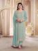 Picture of Georgette Light Slate Grey Straight Cut Salwar Kameez