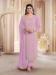 Picture of Resplendent Georgette Plum Straight Cut Salwar Kameez