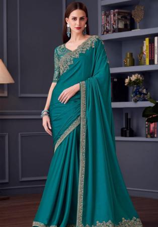 Picture of Nice Silk Teal Saree