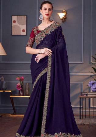 Picture of Beauteous Silk Dark Slate Grey Saree