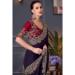 Picture of Beauteous Silk Dark Slate Grey Saree