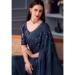 Picture of Graceful Silk Navy Blue Saree