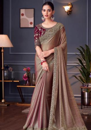 Picture of Pretty Silk Dark Olive Green Saree