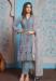 Picture of Georgette Light Slate Grey Straight Cut Salwar Kameez