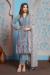 Picture of Georgette Light Slate Grey Straight Cut Salwar Kameez