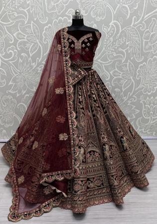 Picture of Graceful Georgette Maroon Lehenga Choli