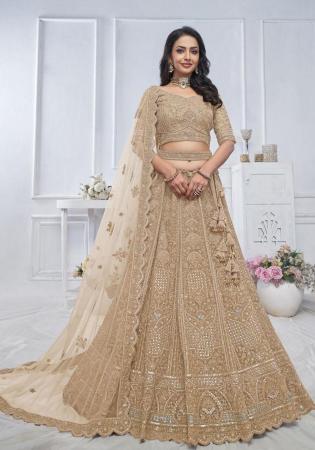 Picture of Comely Net Beige Lehenga Choli