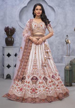 Picture of Stunning Net Plum Lehenga Choli