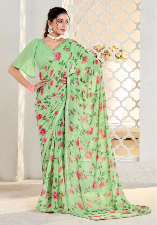 Picture of Splendid Georgette Tan Saree