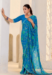 Picture of Amazing Georgette Dark Cyan Saree