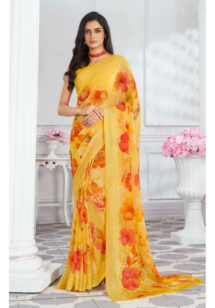 Picture of Delightful Georgette Peru Saree