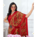 Picture of Stunning Georgette Fire Brick Saree