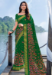 Picture of Gorgeous Chiffon Dark Green Saree