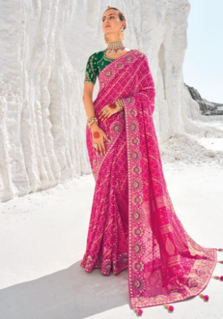 Picture of Alluring Georgette Light Coral Saree