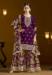 Picture of Beautiful Chiffon Purple Straight Cut Salwar Kameez