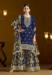 Picture of Admirable Chiffon Navy Blue Straight Cut Salwar Kameez