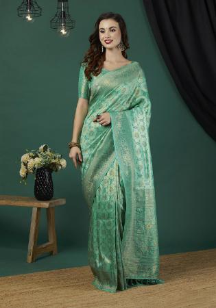 Picture of Amazing Chiffon Dark Cyan Saree