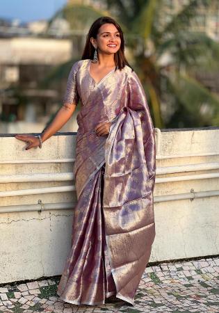 Picture of Alluring Silk Plum Saree