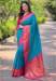 Picture of Comely Silk Teal Saree