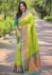 Picture of Pretty Silk Yellow Green Saree