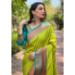 Picture of Pretty Silk Yellow Green Saree