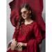 Picture of Shapely Cotton Maroon Readymade Salwar Kameez